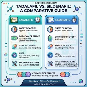 Tadalafil vs Sildenafil comparison