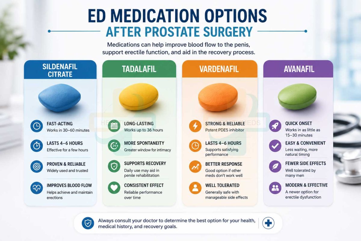 ED Medication compare Prostate Surgery