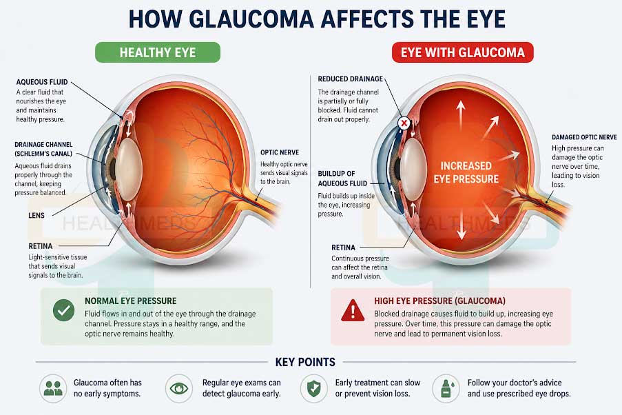 Glaucoma affects on eye