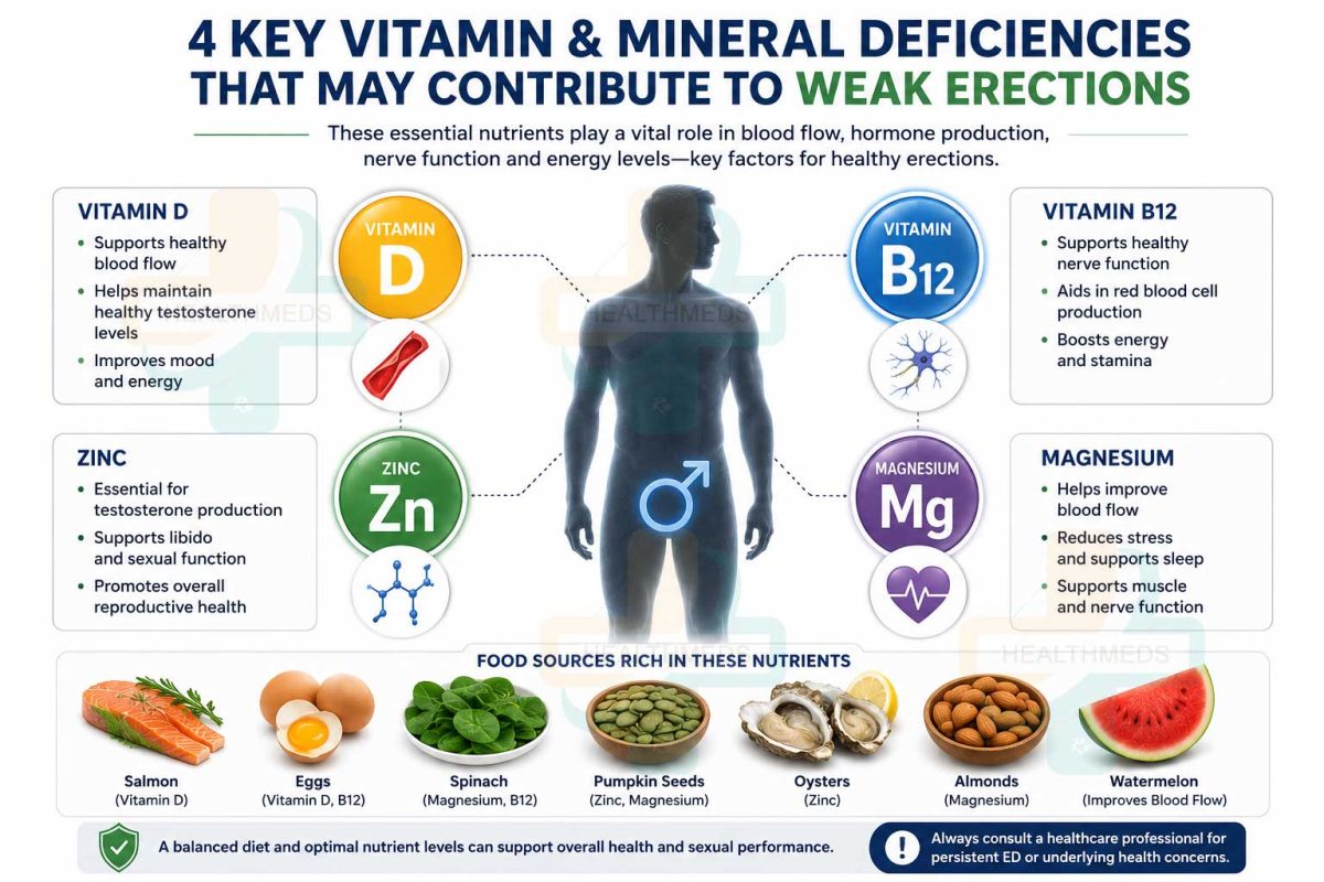 Key vitamins for healthy erections